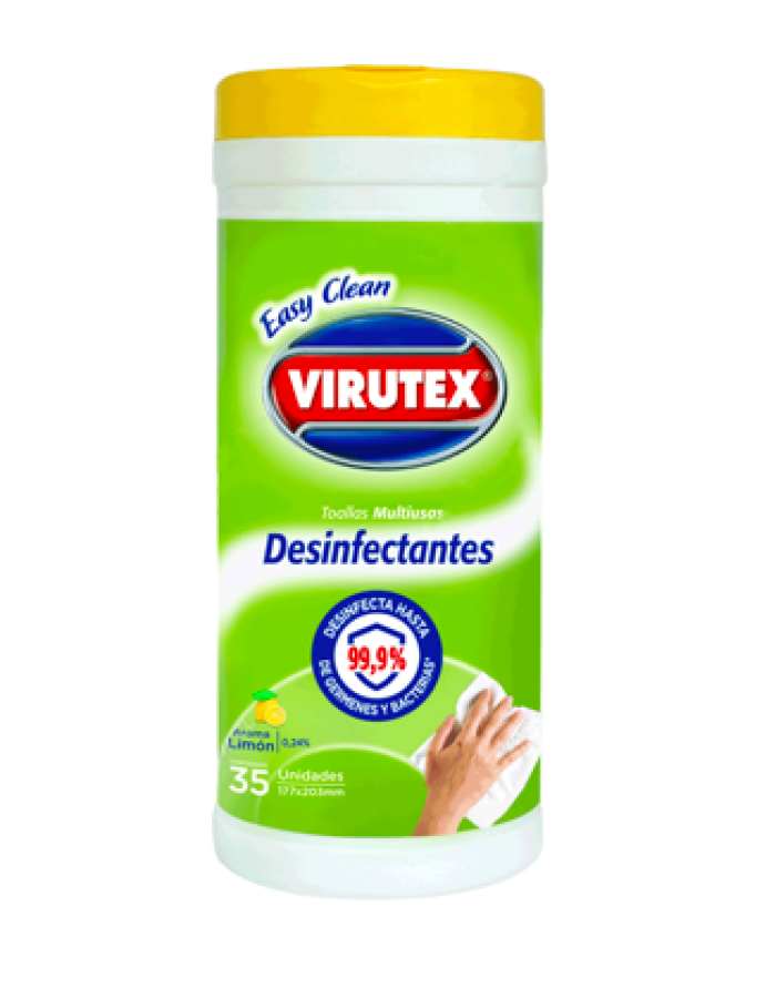 TOALLAS DESINFECTANTE VIRUTEX 35U